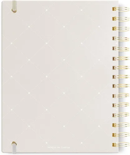 Vista 2 de Diario espiral de abeja de lámina dorada, 7 x 9 pulgadas, cuadrícula de puntos