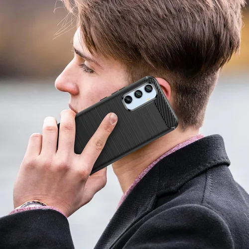 Vista 7 de Osophter Funda para Samsung Galaxy A54 5G, Samsung A54 5G Funda de absorción de golpes Flexible TPU Caucho Protector de teléfono celular (negro)