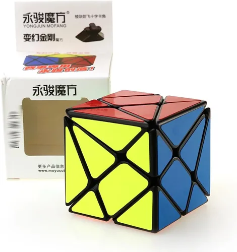 Vista 4 de CuberSpeed Axis V2 3x3 Cubo Mágico Negro 3x3x3 Speed Cube Puzzle