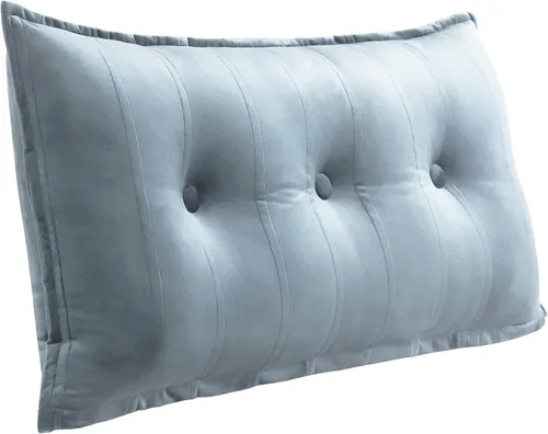 Vista 20 de WOWMAX Almohada rectangular para cabecero, almohada para respaldo de cama, almohada para sentarse en la cama, almohada de apoyo para la espalda