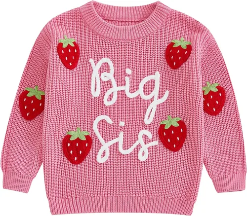 Vista 14 de VISGOGO Suéter a juego para hermanitas grandes y pequeñas, ropa de una sola pieza