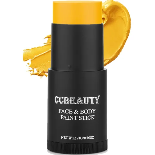 Vista 18 de CCbeauty Barra de pintura facial negra, kit de pintura facial, base de maquillaje SFX de cobertura completa, pintura corporal profesional no tóxica