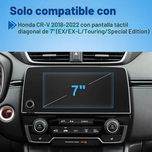 Vista 2 de Protector de pantalla antirreflejos mate CR-V 2018-2022, para Honda CR-V (EX/EX-L/Touring/Special Edition) Pantalla táctil de 7 pulgadas, vidrio
