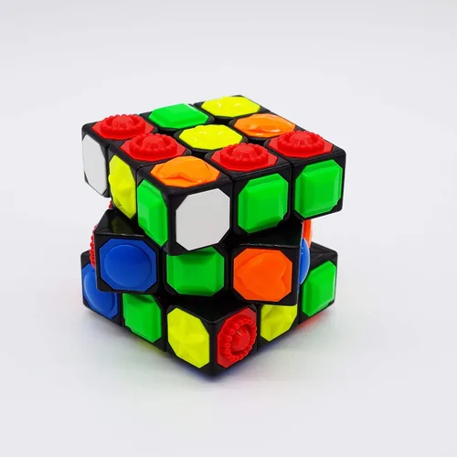 Vista 5 de Cubo Mágico 3X3x3 Táctil Cubo para Ciego 3D Grabado Braille Huella Digital Speed Cube
