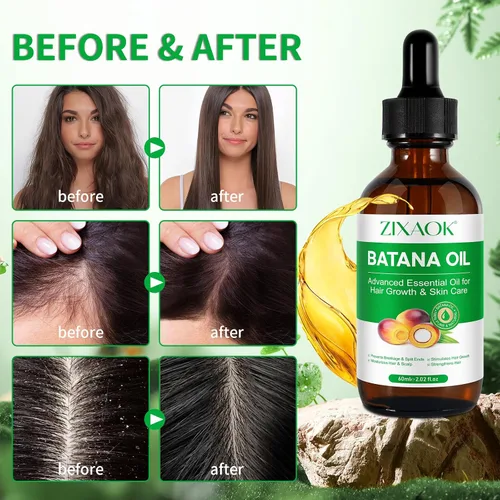 Vista 6 de ZIXAOK Batana Oil - Tratamiento orgánico prensado en frío para el crecimiento, pestañas, cejas, piel y uñas