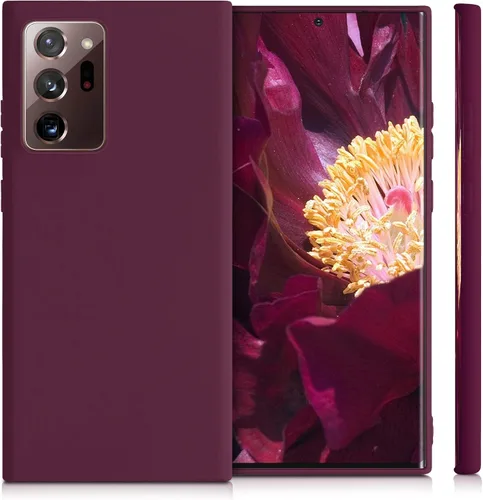 Vista 5 de kwmobile Funda compatible con Samsung Galaxy Note 20 Ultra - Funda protectora de silicona TPU suave y delgada - Violeta burdeos