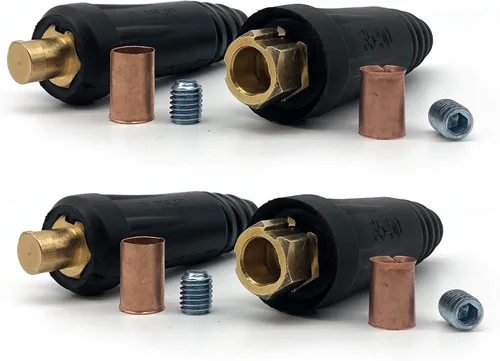 Vista 3 de RX WELD Par de conectores rápidos de cable de soldadura estilo DINSE (100Amp-200Amp (#6-#4) 10-25 SQ-MM 2-set)