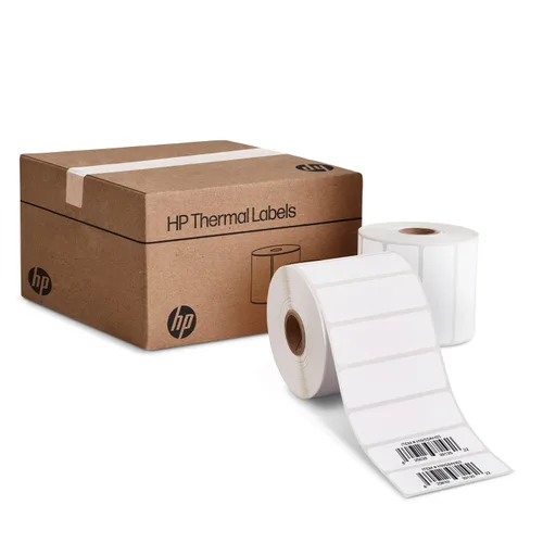 Vista 11 de HP Etiquetas de envío térmico directo 2 x 1, 2 rollos, 1375 hojas por rollo, etiquetas blancas multiusos para uso personal o comercial, compatibles