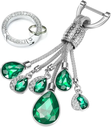 Vista 12 de Bling Crystal - Llavero de diamantes de imitación para mujer, llavero de moda