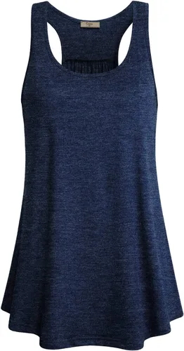 Vista 20 de Cestyle - Camiseta sin mangas para mujer, cuello redondo, corte holgado, para entrenamiento