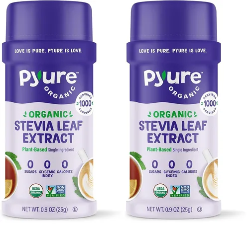Vista 11 de Pyure Polvo de Extracto de Estevia Orgánico, 100% Extracto Puro de Hoja de Estevia, Sin Rellenos, Sin Azúcar, Apto para Keto, Paleo, Diabéticos
