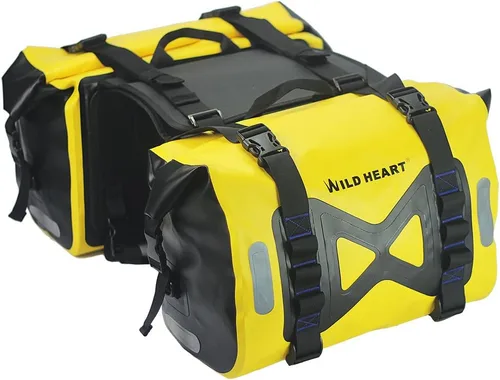 Vista 9 de WILD HEART Bolsa impermeable alforja de motocicleta 50L Bolsa de tanque Bolsa lateral de motor