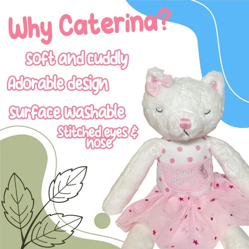 Vista 8 de Caterina - Almohada de hada de dientes de gato para niñas, muñeca de hada de dientes de bailarina