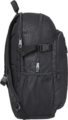 Vista 3 de Caterpillar Mochila Barry para hombre, Negro en relieve térmico, Mochila Barry