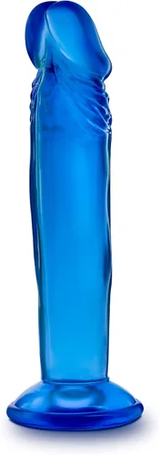 Vista 6 de Blush B Yours Sweet n Small - Consolador realista de 6 pulgadas con ventosa - Azul - Pene del punto G para pegging, estimulación anal y vaginal