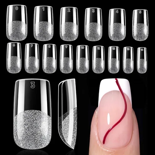 Vista 17 de UNA GELLA Puntas de uñas de gel cortas ovaladas, 150
