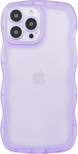 Vista 19 de SKYLMW Funda compatible con iPhone 12 Pro, diseño de ondas rizadas kawaii, borde chapado de lujo, elegante parte trasera transparente brillante, TPU