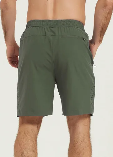 Vista 2 de Pantalones cortos deportivos de senderismo para hombre, de 7 pulgadas, de secado rápido, ligeros, para entrenamiento, correr, gimnasio, deportes