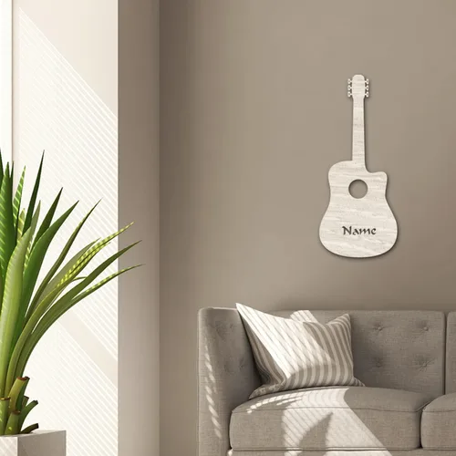 Vista 5 de Luz de guitarra LED única personalizada para colgar en la pared, personalizada con nombre para fanáticos de la música, hombres, mujeres, profesores