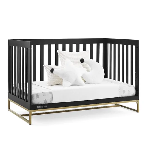 Vista 11 de Delta Children Jade Cuna convertible 4 en 1 - Certificado Greenguard Gold, Ébano/Bronce bronce (Ebony/Bronze)