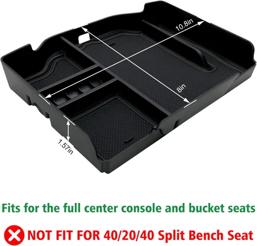 Vista 6 de Organizador de consola central compatible con Dodge RAM 1500 2500 3500 2026 2025 2024 2023 2022-2019 Accesorios Caja de almacenamiento interior Negro