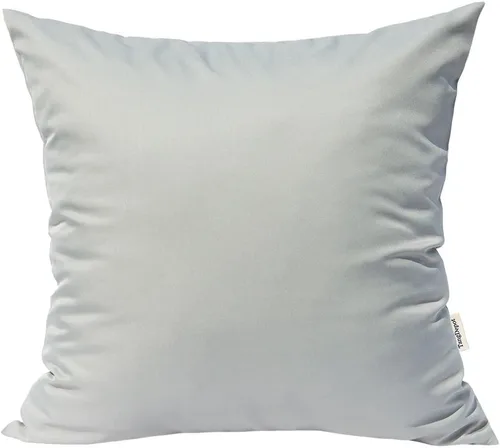 Vista 11 de TangDepot Fundas de almohada sólidas de seda sintética duradera, fundas de almohada cuadradas decorativas, fundas de almohada para interiores y Azul