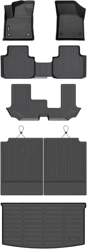 Vista 70 de HAFIDI® Juego de alfombrillas y forro de carga para Kia EV9 2024 2025 2026 (no apto para sillas de relajación), protección para todo tipo de clima