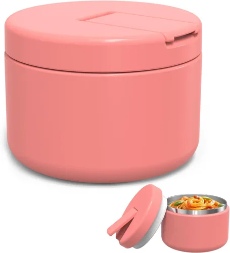 Vista 15 de LOHASOK Termo de sopa infantil de 12 onzas para comida caliente, tarro de comida aislado al vacío con tapa de hebilla, de acero inoxidable, boca