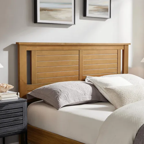 Vista 34 de ComfIQ Serene - Cabecero de panel de madera maciza con puntuación horizontal, tamaño individual, negro, fácil montaje, materiales de calidad