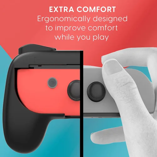 Vista 5 de TALK WORKS Nintendo Switch Switch OLED Joy-Con Controller Grips 4-Pack - Secure Joy-Con Grip Extended Trigger Buttons Ergonomic Design for Comfort