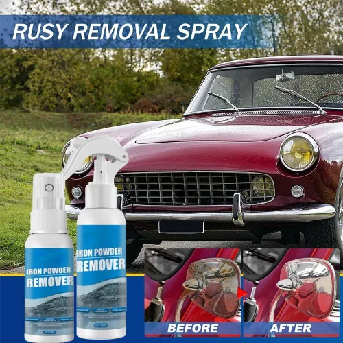 Vista 9 de RJDJ Spray de eliminación de óxido para automóvil, limpiador de pintura de metal, removedor de óxido, limpiador multifuncional de hierro