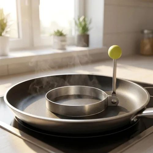 Vista 5 de Stainless Steel Egg Rings 3.5 Inch for Pancakes(Circle)