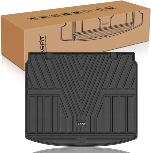 Vista 10 de LASFIT - Tapete de elastómero termoplástico para piso y maletero de automóvil, ajuste personalizado para todo tipo de clima, 1ª y 2ª fila, negro,