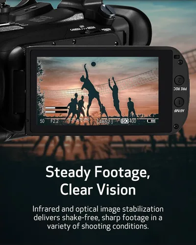 Vista 6 de Canon XA60 Professional UHD 4K Kit de lente de videocámara (negro) Zoom óptico 20x, pantalla táctil LCD