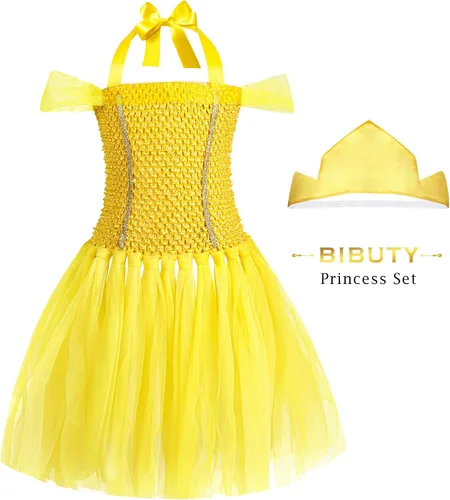 Vista 3 de BIBUTY Princess Dresses for Girls Dress up Clothes Trunk Pretend Play Costumes with 4 Girls Princess Sets for 3-6yr Girls