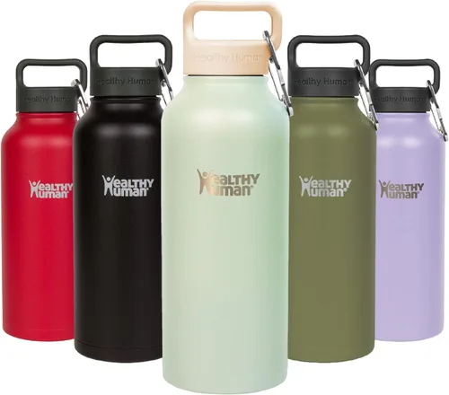 Vista 15 de Healthy Human Botella de Agua de Acero Inoxidable Termo de Agua con Doble Pared y Aislamiento al Vacío para Adultos Botellas de Viaje Ecológicas