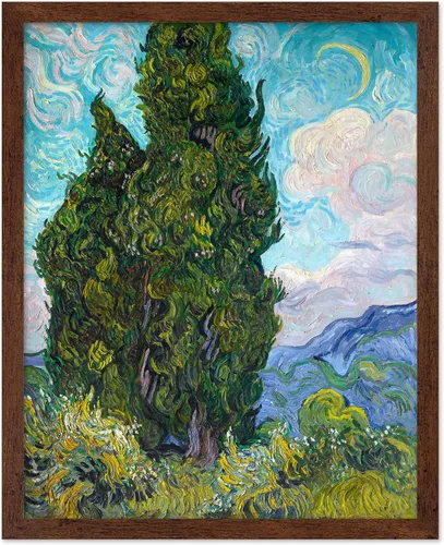 Vista 16 de Poster Master Póster clásico de Van Gogh, impresión impresionista vintage, regalo para artista, pintor, autorretrato, sombrero de paja, dibujo
