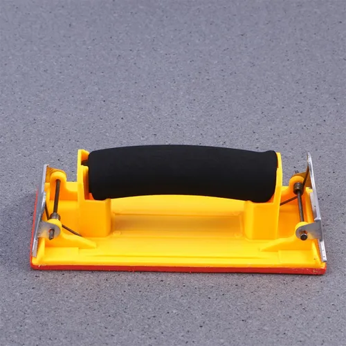 Vista 9 de Soporte de papel de lija Herramienta 2 unids Soporte de papel de lija Mango de plástico sólido Diseño ergonómico para almohadillas de lijado Mano