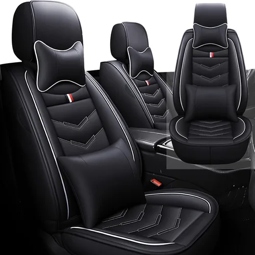 Vista 24 de Funda de asiento de auto de 2 asientos para Honda Pilot 2003-2026, duradera, resistente al desgaste, impermeable, funda de asiento deportiva