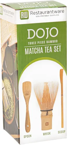 Vista 22 de Restaurantware - Juego de batidor de té Dojo Matcha, juego de 3 piezas de cepillos tradicionales de matcha, incluye batidor (Chasen), cuchara
