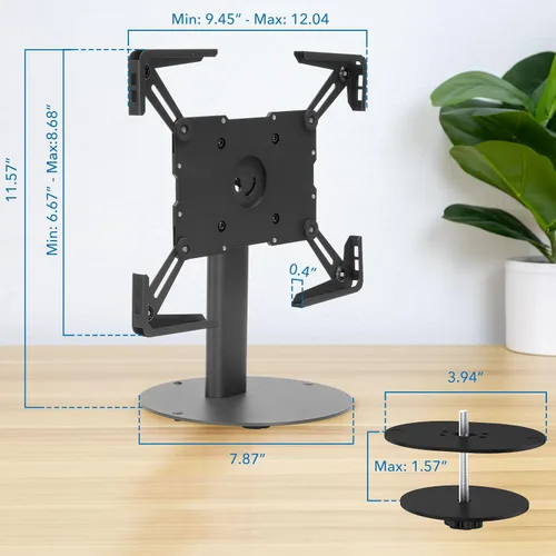 Vista 7 de Mount-It! Soporte universal para tableta con inclinación, soporte de quiosco antirrobo para iPad POS de venta al por menor, compatible con tabletas