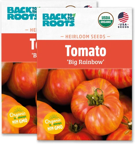 Vista 17 de Back to The Roots Paquete de semillas 100% orgánicas - Tomate 'Big Rainbow' 100mg Paquete de Semillas de 2ct - Tomate 'San Marzano