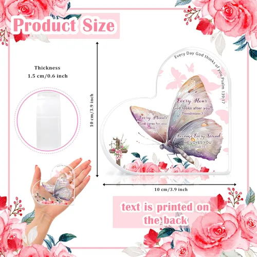 Vista 2 de Regalos cristianos para mujer, regalos religiosos con mariposas, regalos inspiradores con versículos de la Biblia y oraciones, regalos de mariposas