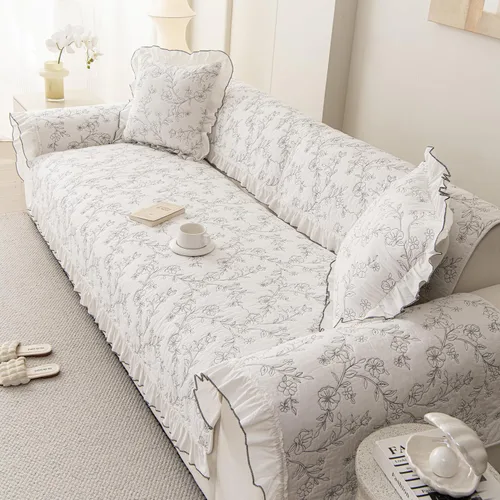 Vista 7 de Fundas para reposabrazos de sofá, fundas de algodón con estampado floral bohemio para sofá, fundas antideslizantes para sillón, almohadillas