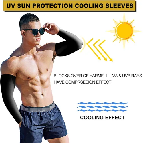 Vista 5 de ZZKKO Funda de protección solar UV para hombres y mujeres para correr golf ciclismo 1 par L