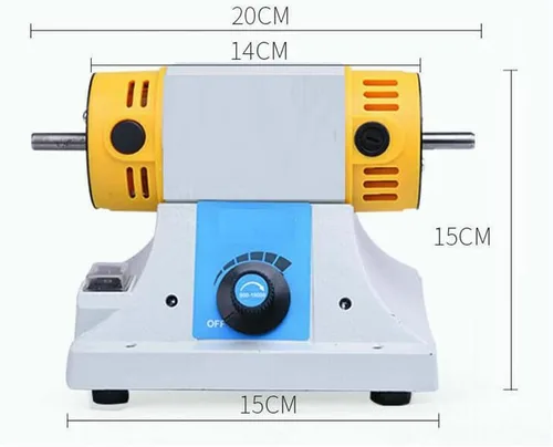 Vista 4 de RUNAAJA TM-2 Joyería Rock Jade Grabado Pulidor Pulidor de Torno de Banco 350W 110V con Accesorios de Molienda