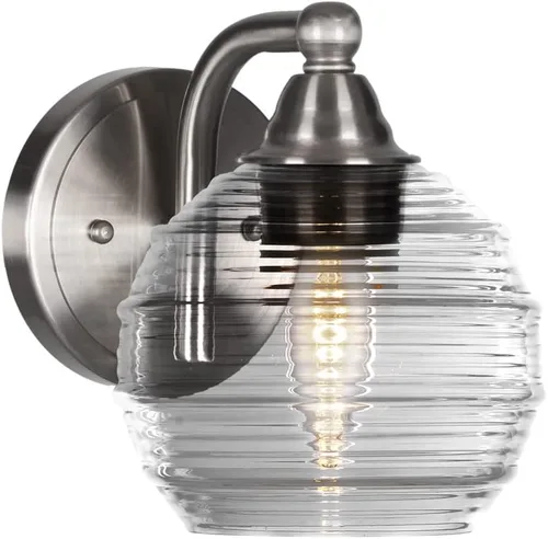 Vista 71 de Toltec Lighting Paramount - Aplique de pared de 1 luz, lámpara de pared para interiores, regulable, compatible con LED de base media, acabado
