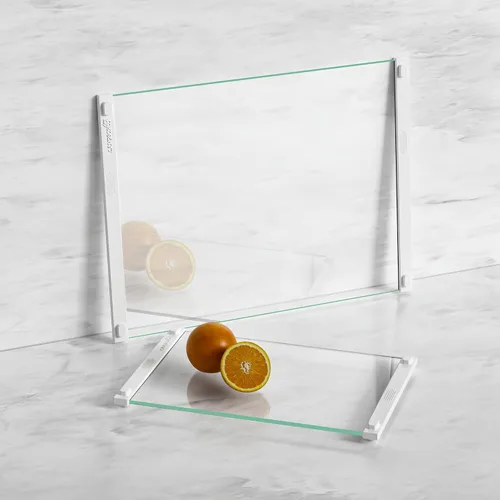 Vista 14 de 2 piezas de tabla de cortar de vidrio con agarre de silicona, 80% más resistente a las roturas y antideslizante, sin arañazos/libre