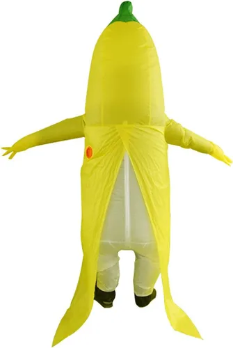 Vista 5 de Traje inflable del hombre del plátano del cuerpo completo del traje de cosplay de lujo de Halloween - tamaño adulto
