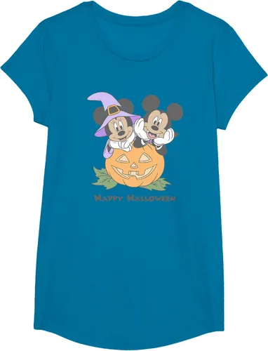 Vista 33 de Disney Mickey and Friends Halloween Pumpkin Mickey & Minnie Camiseta Blanco